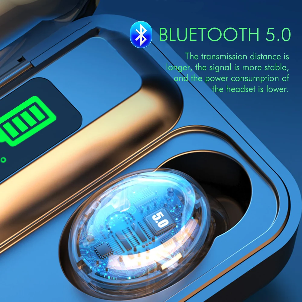 Маленькая коробка BTH F9 5 Новый Bluetooth 5.0TWS зарядный контейнер Три анти цифровой