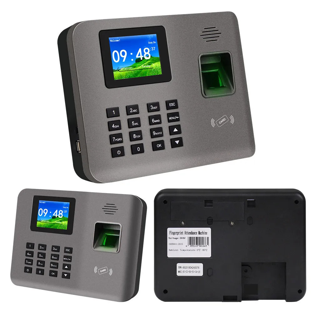 Realand 2 4 ''посещаемость времени Системы отпечатков пальцев TCP IP USB рабочее время