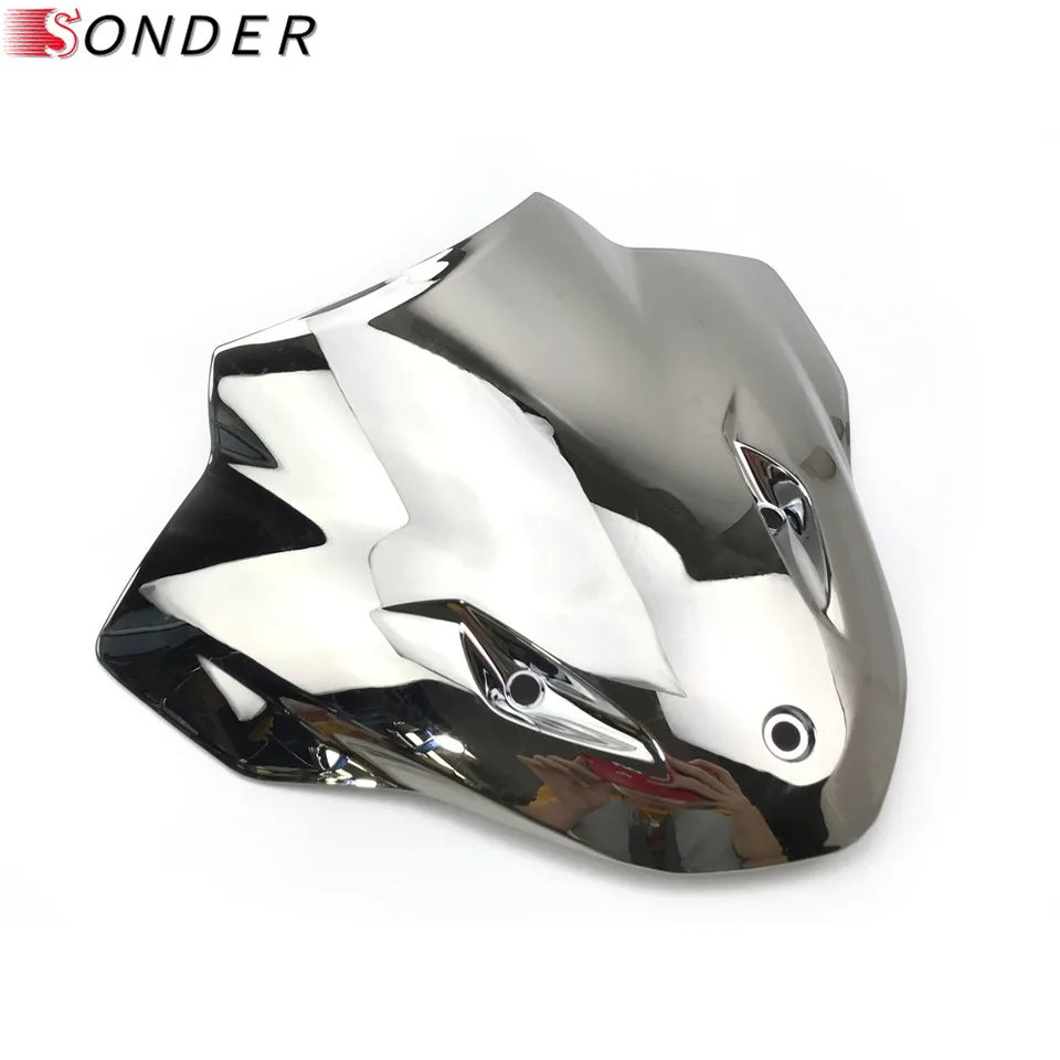 Черный мотоцикл лобовое стекло для BMW S1000R S 1000R 1000 R 2014-2018 двойные Пузырьковые