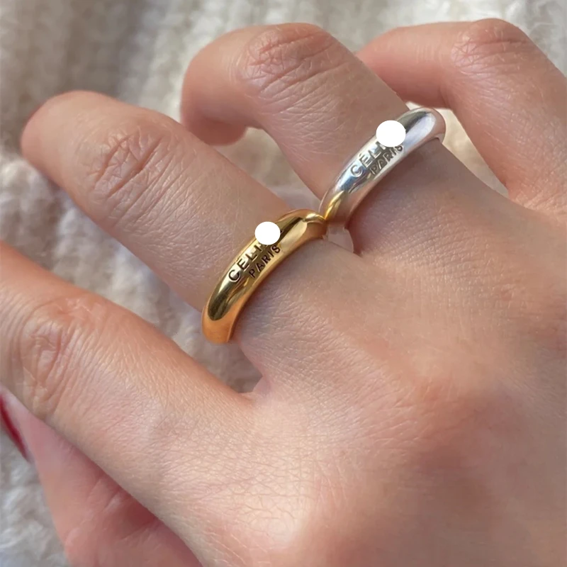 

CELI Simple Bracelet Ring High-Grade Cold Style Minimalist All-Match Ring Fashionable Exquisite Daily Matching Ring