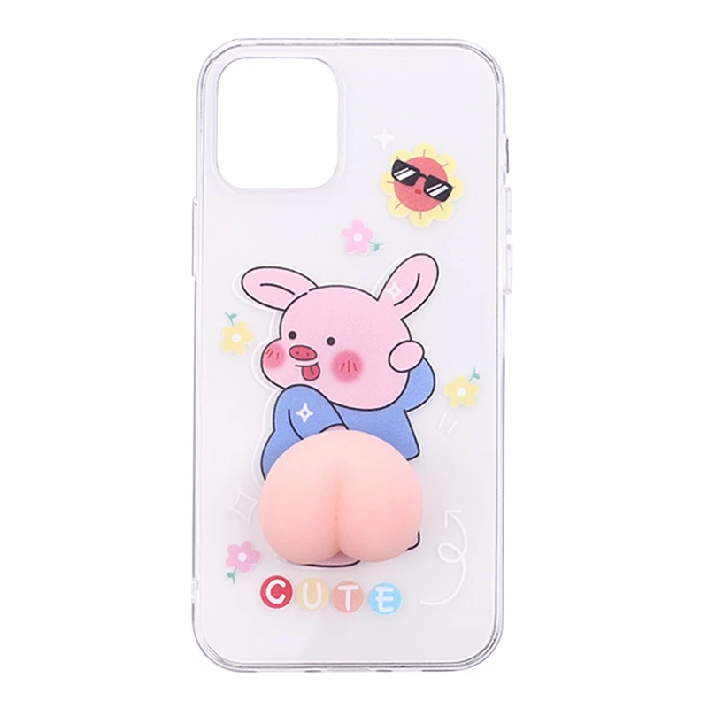 

2021 New Hot 1pc Fun Cartoon Mobile Phone Shell Anti-fall Corgi Pig Decompression Soft Shell For IPhone 12 Pro Max 11