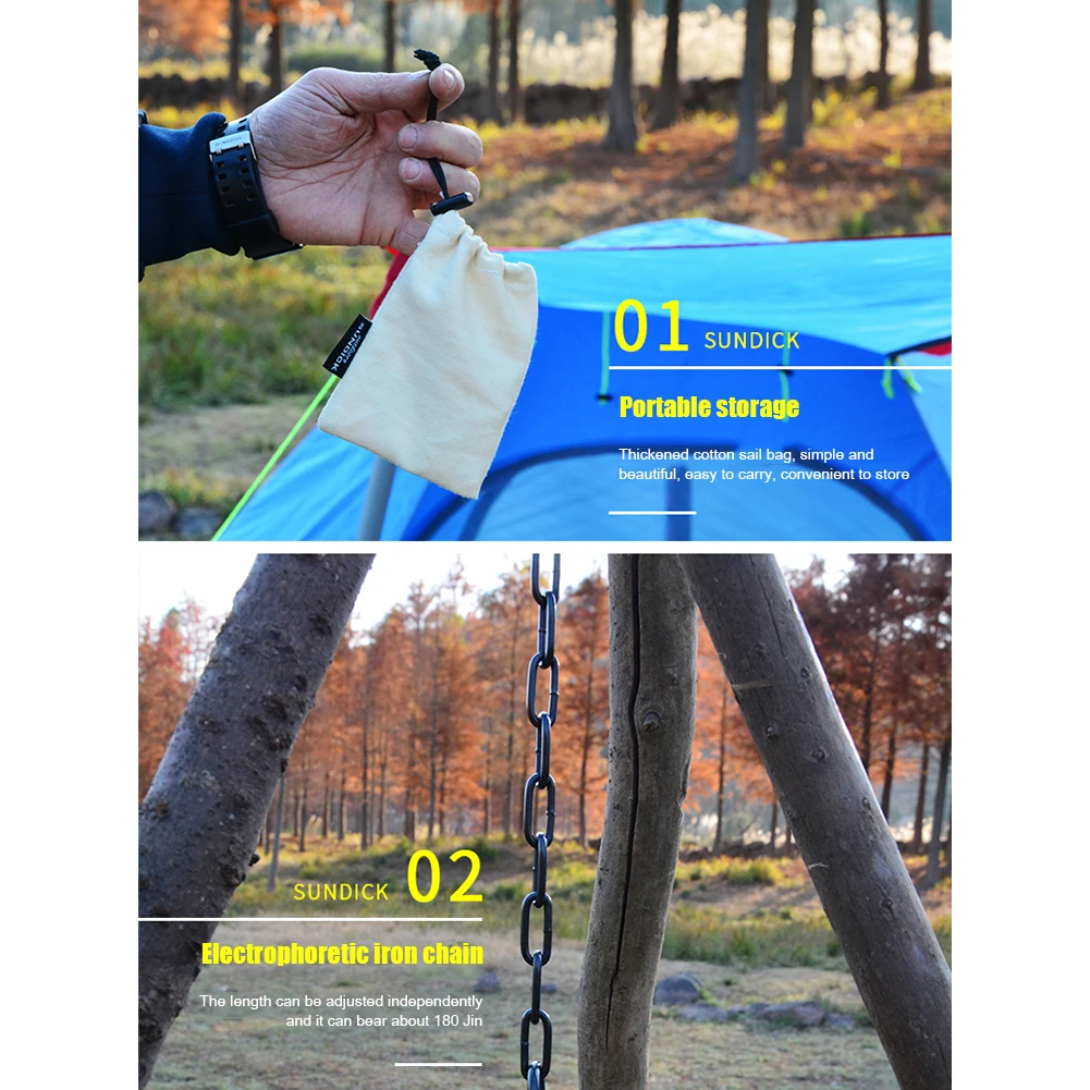 Сталь кемпинговый висячий горшок стенд комплект съемный Штатив для барбекю