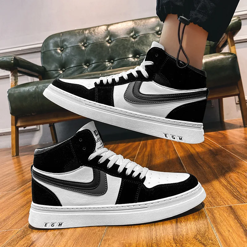 

2021 New Men's Trend High-top Sneakers Fashion Winter Warm Sports Shoes Popular Outdoor Casual Botas Trainers Zapatillas Hombr