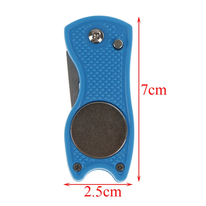 

1PC Golf Pitchfork Steel Golf ForkDivot Repair Switchblade Tool Pitch Groove Cleaner Golf Accessories 4 Color
