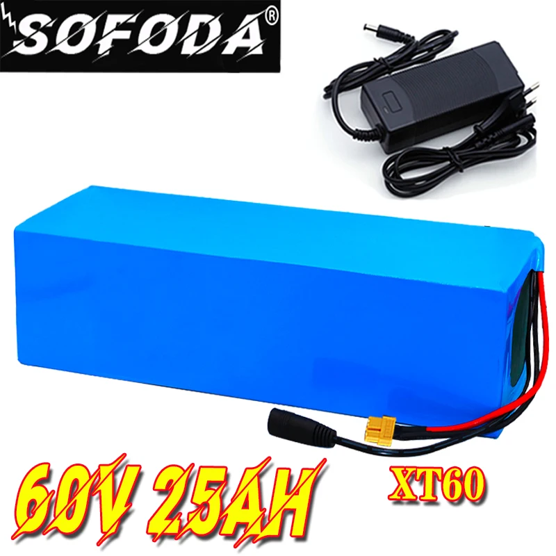 Аккумулятор для электровелосипеда 60 В 25 Ач 18650 дюйма 16S5P литий ионный аккумулятор