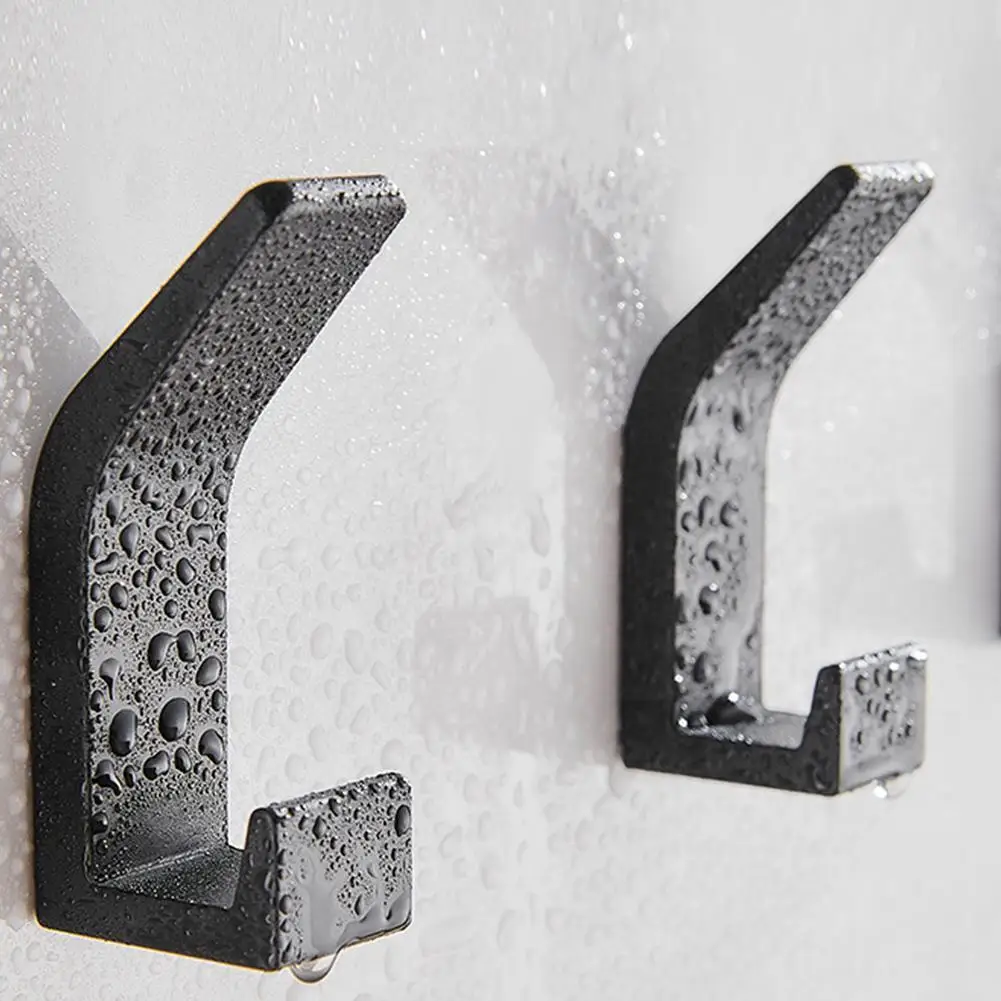 

Double Hook Black White Towel Hook For Bathroom Clothes Hook Bedroom Robe Hook Coat Hook For Livingroom Kitchen Accessories K7d2