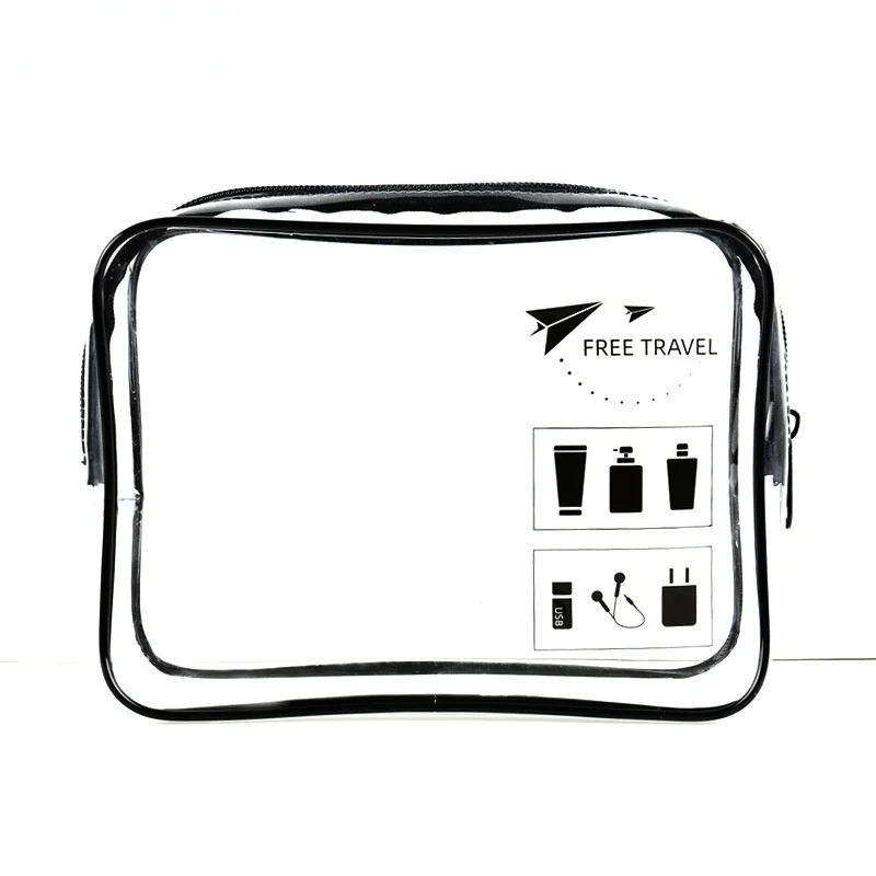 

1pc Transparent Travel Cosmetic Bag for Girls Zipper Makeup Case PVC Clear Make Up Bags Functional Organizer Toiletry Wash Bag