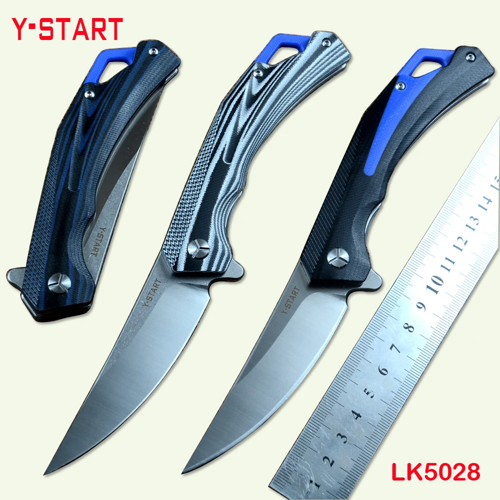 Охотничьи карманные ножи YSTART шайба с подшипником лезвие из стали D2 рукоятка G10 3
