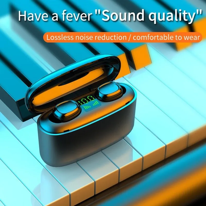 Беспроводная Bluetooth гарнитура 5 0 Hi Fi для спортивных игр TWS водонепроницаемые мини