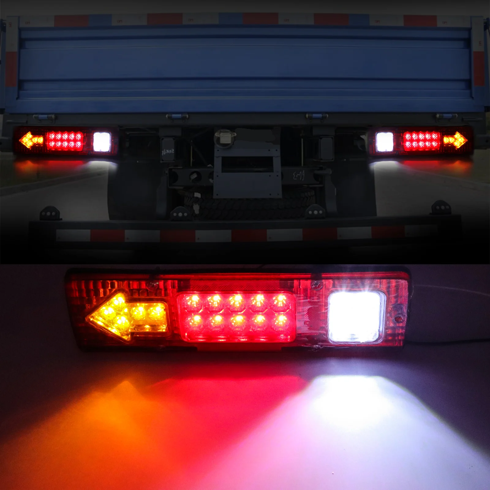 2x 46 LED Truck Tail Light Bar for Boat Trailer Pickup RV Camper UTV UTE Vans Turn Signal Brake Reverse Running Taillight | Автомобили и