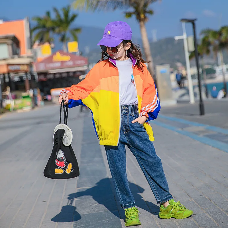 

Lovely Jacket Spring Autumn Coat Outerwear Top Children Clothes School Kids Costume Teenage Girl Clothing High Quality