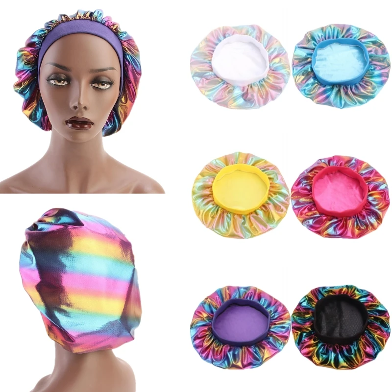 Роскошная Женская эластичная шапка с широкой резинкой Удобная для ночного сна