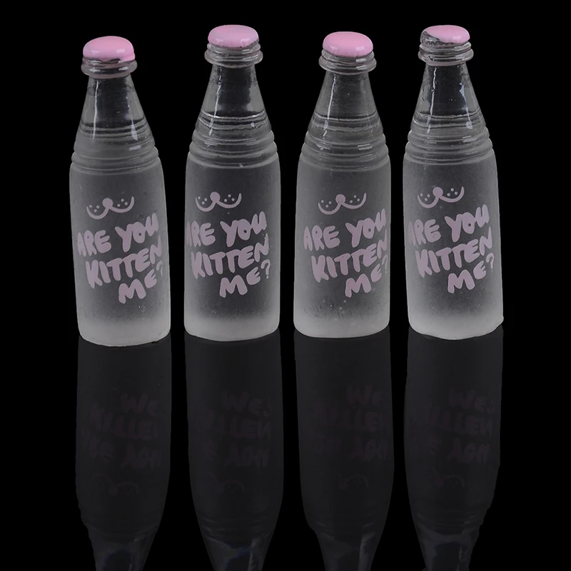 

4Pcs Mini Mineral Water Drink Bottles Dollhouse Miniature Toy Doll Food Living Room Accessories Kids Gift Pretend Kitchen Toys