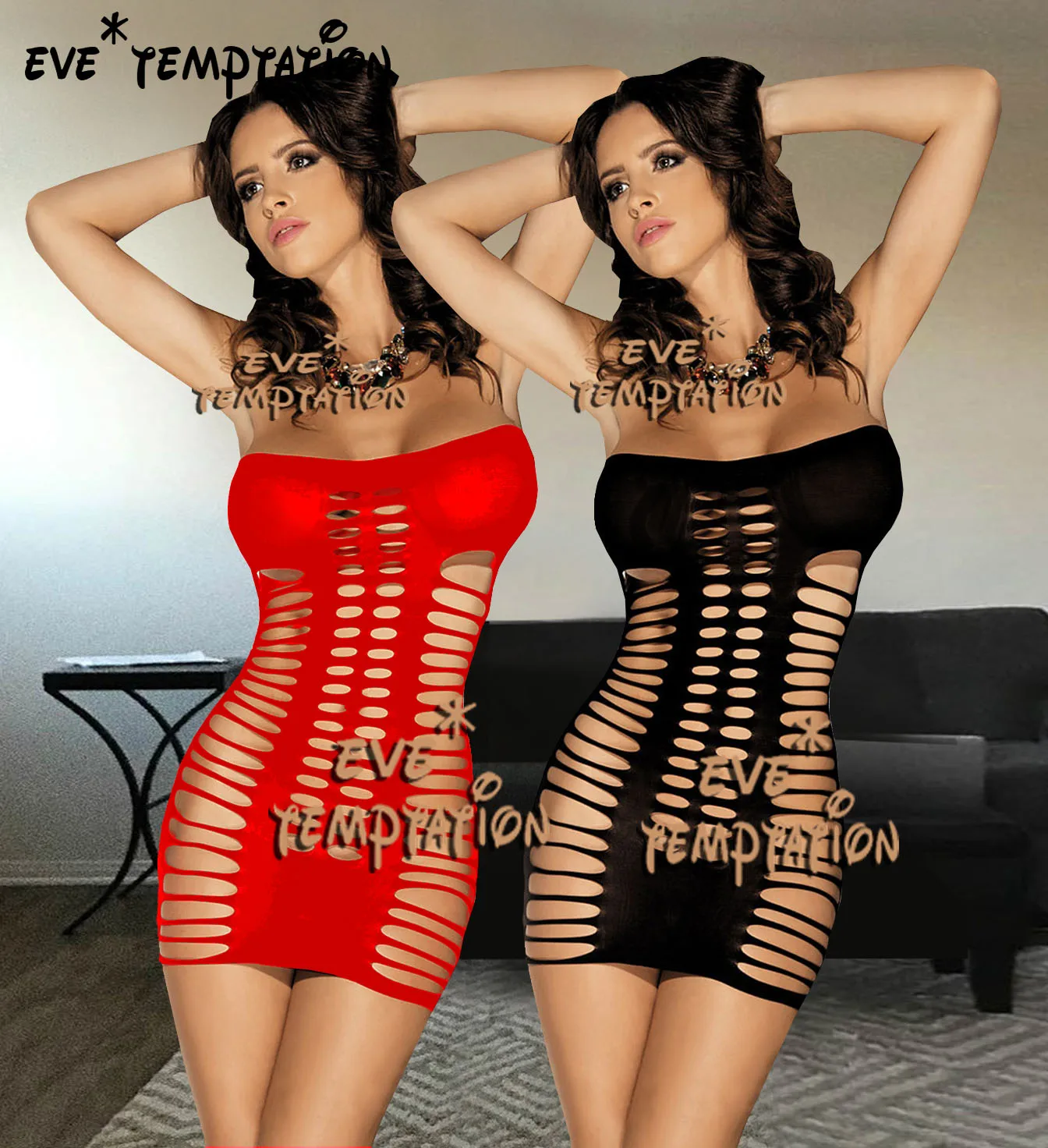 Женская комбинация Соблазнительная Пижама с открытой промежностью ночная