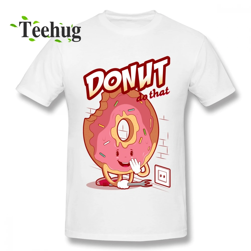 

Последняя пончик футболки сделать это футболка Для мужчин Повседневное Топ дизайн для мальчиков и девочек натуральный хлопок мужская футб...