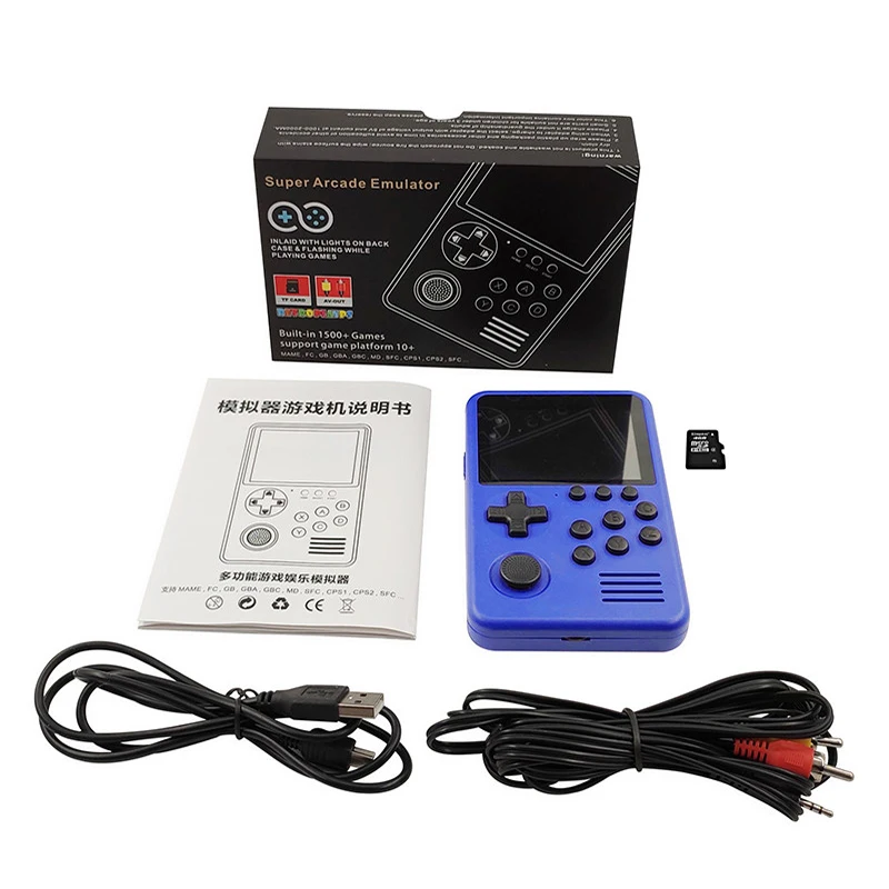 New Retro M3S Mini/TV Handheld Game Console Player 16-Bit 3.0-Inch Portable Video Game Console For Kids Gift Built-in 1500 Games