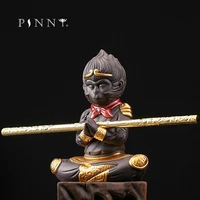pinny purple clay monkey king zen statues ceramic crafts decorative buddah tea pet decoration art sculpture