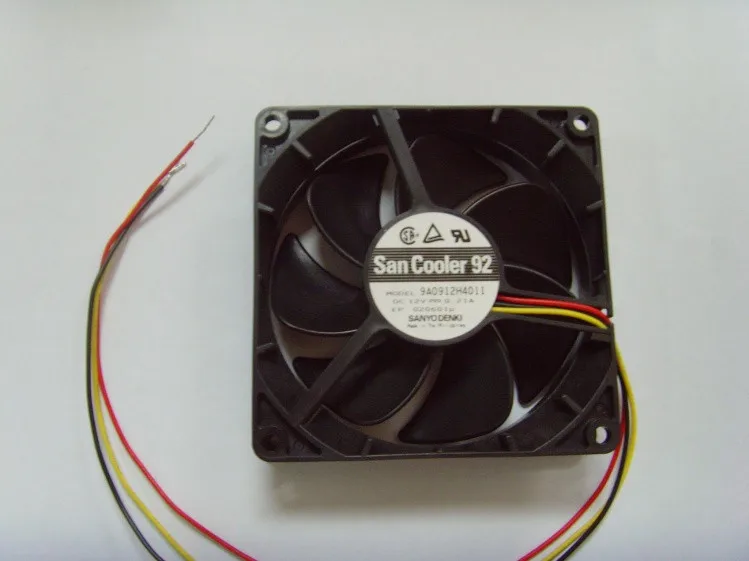 

9A0912H4011 9A0912H401 New Original For sanyo 9cm 9225 12V 0.21A 3wire Cooling Fan 92*92*25MM