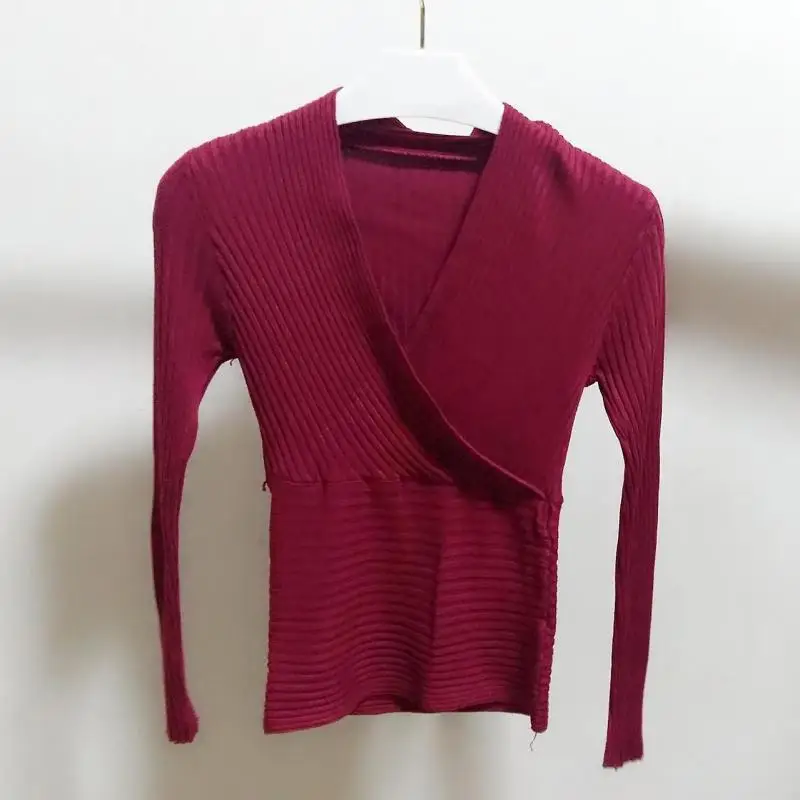 Женский трикотажный свитер длинный плотный эластичный пуловер 2019 | Женская