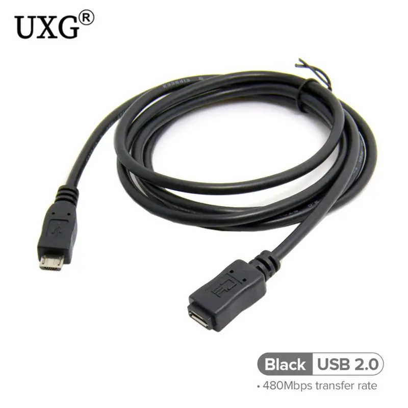 

10cm Micro USB Female to Micro USB Male F/M Extension Extender Date Charging Short OTG Cable Black 20CM 50CM 10CM 1m 1.5m 2m 5m