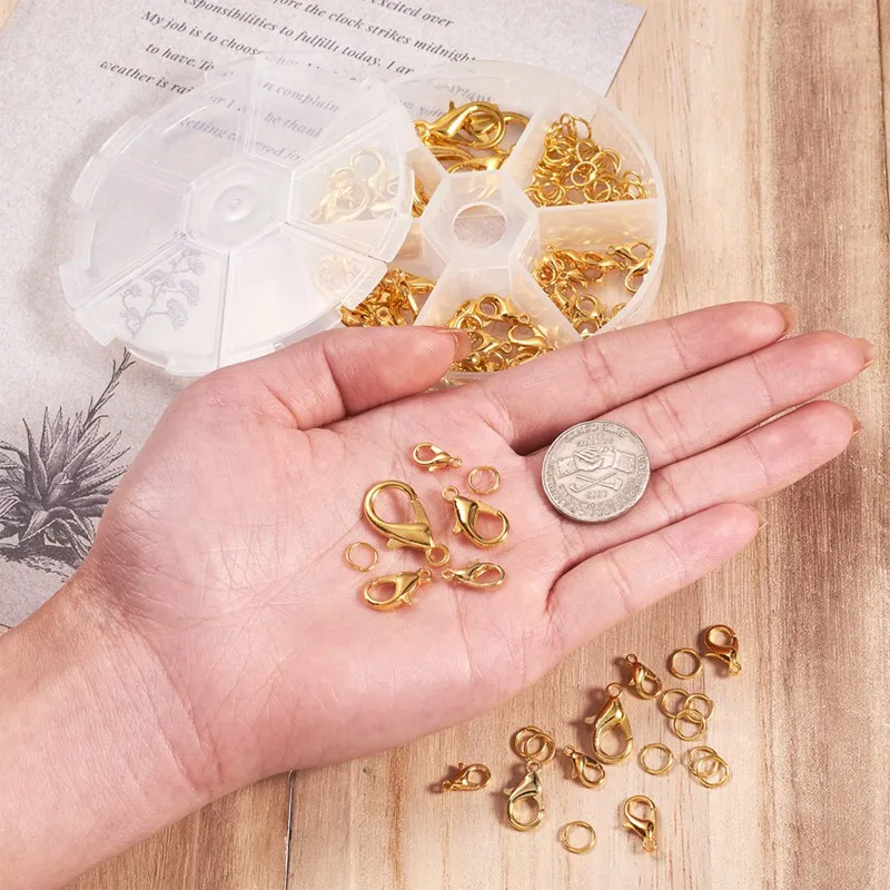 1 коробка сплав карабины соединительные кольца Разъем Мульти Размеры для