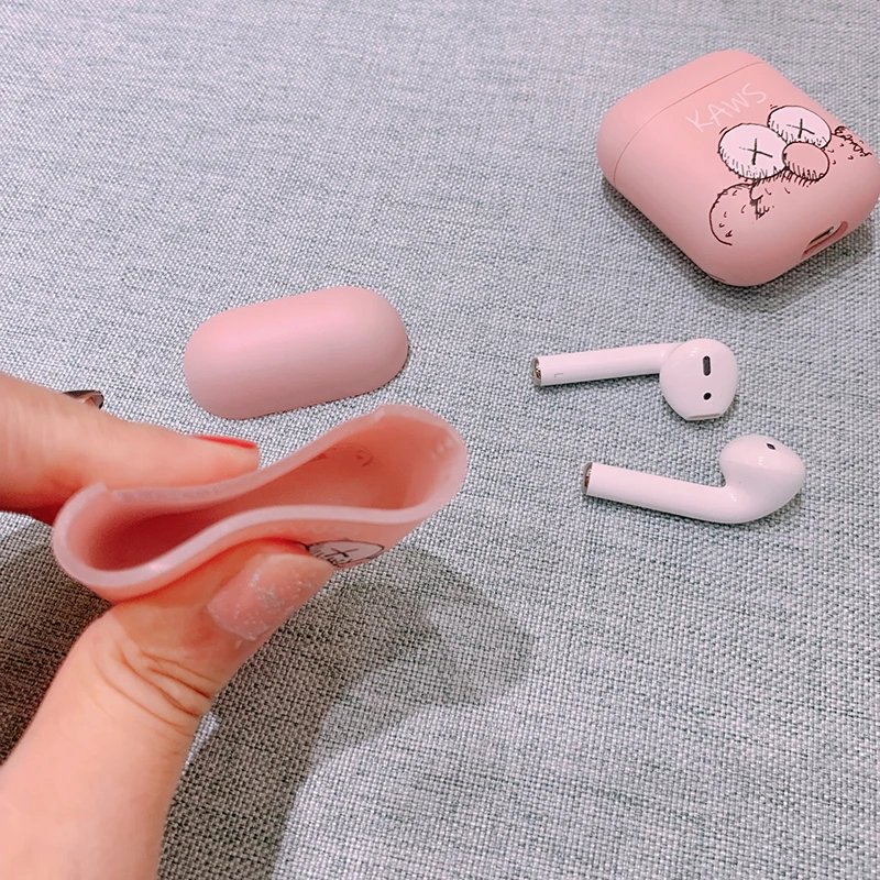 GOOYIYO-для Airpods 1 2 Чехол мультяшный наушник наушники зарядная коробка ТПУ мягкий