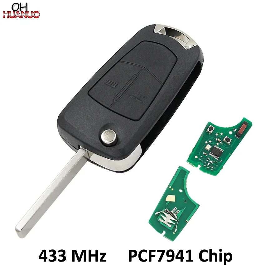 2 кнопочный флуоресцентный чип 433 МГц PCF7941 для Vauxhall Opel Astra H 2004 2005 2006 2007 2008 2009 |