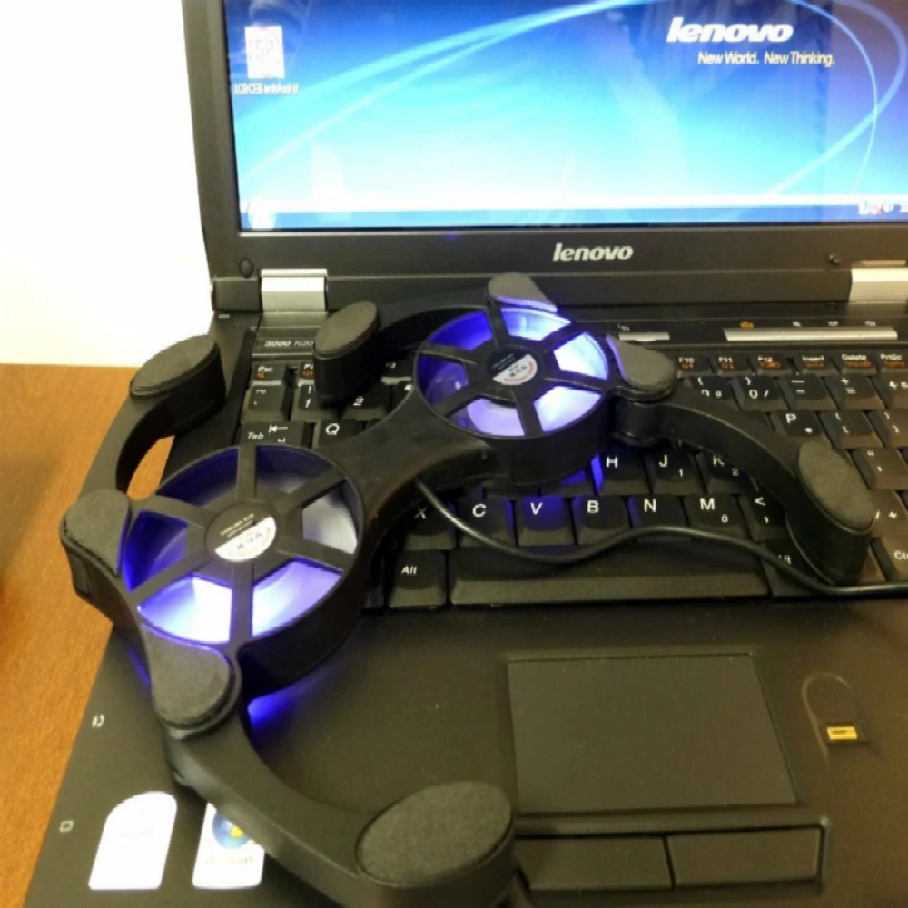 2 порта вентилятора USB мини Ocus охлаждающая подставка для ноутбука Складная черный