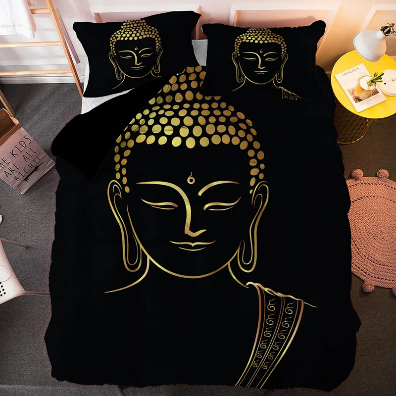 

Buddha King Queen Single Double Bedding Set Psychedelic Duvet Cover AU/EU/UK/US Size Available With PIllowcase 2/3pcs Bedclothes
