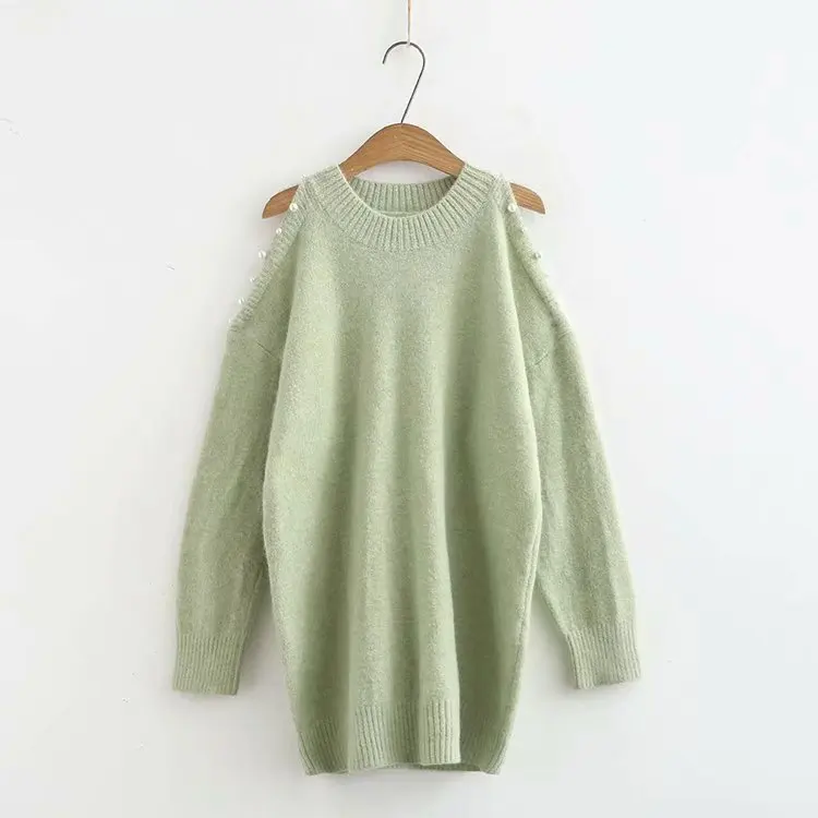 Повседневные свитера размера плюс осень 2019 женские модные свободные вязанные