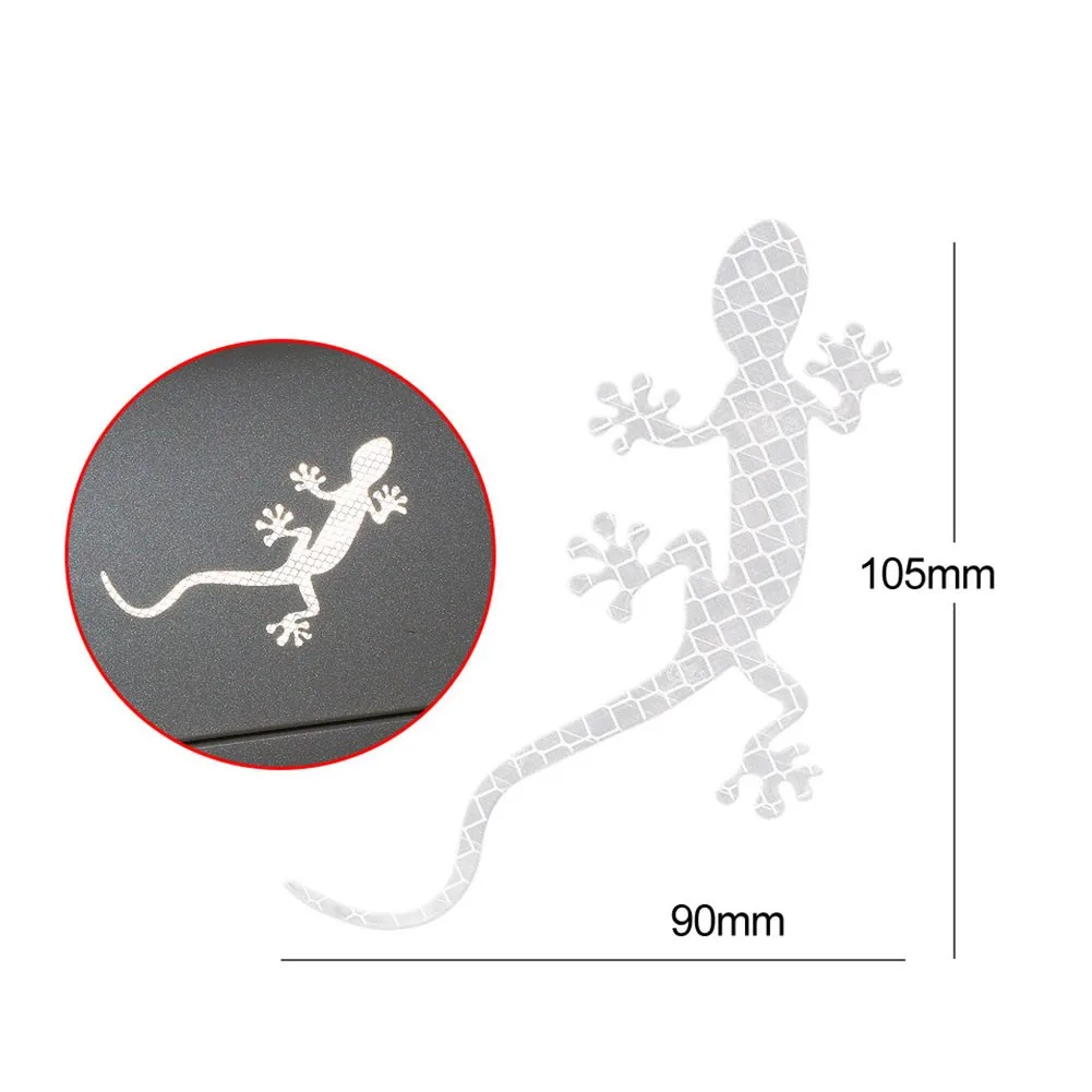 

Car Stickers Safety Warning Signs Night Driving Gecko Lights Reflective Decals Red Blue White Fit For Car Stickers Cartoon