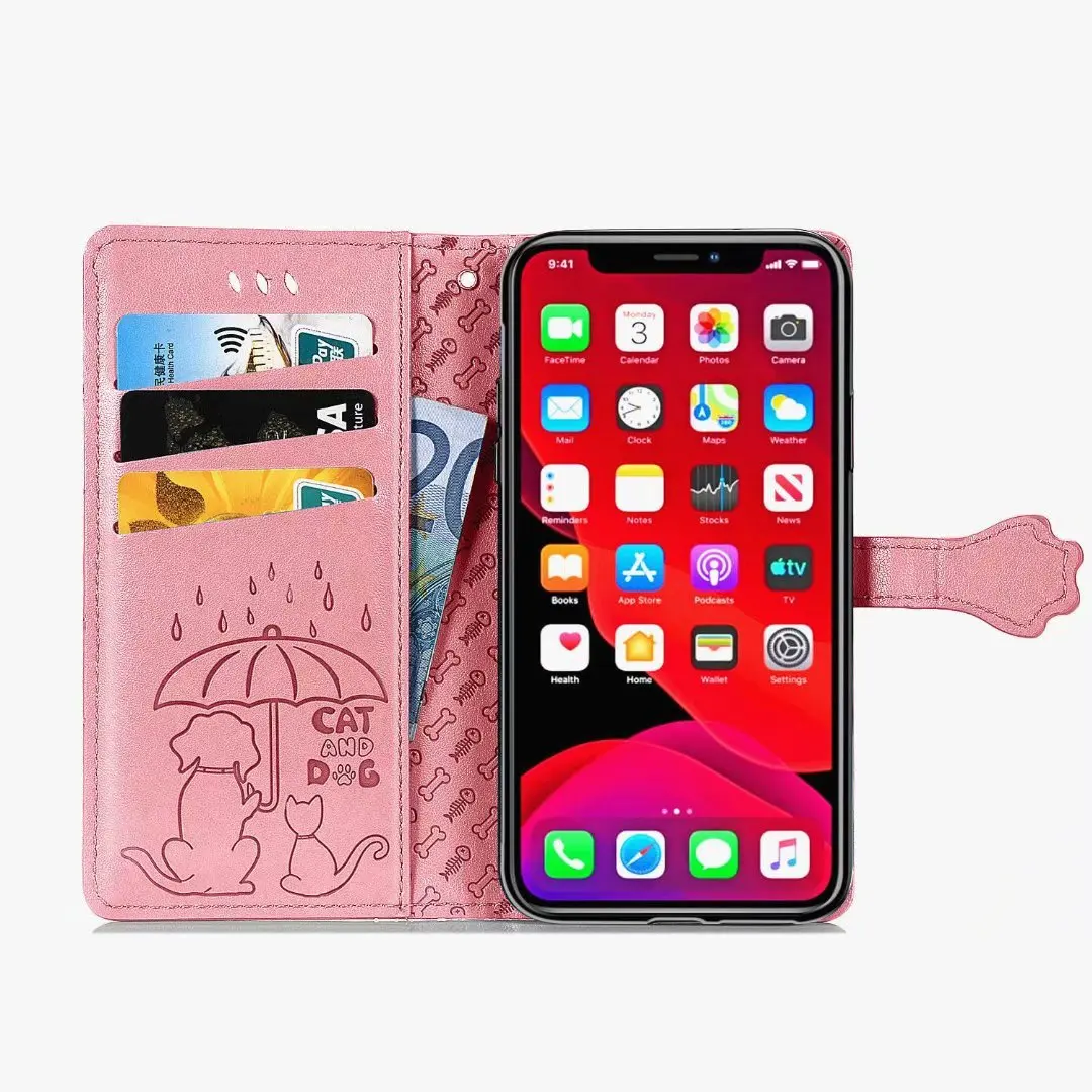 

Sunjolly Leather Case Flip Card Wallet Stand Cover coque For Ulefone Note 10 11P