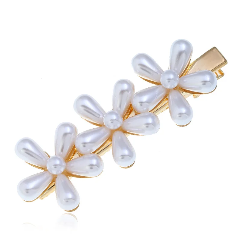 Fashion Pearl Flower Metal Hair Clip Pin Hairpin Headpiece For Women Wedding Accessories Bijoux Cheveux Femme | Украшения и