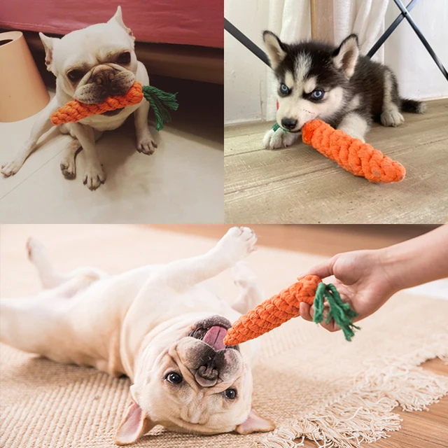 1pc Pet Dog Toys Cartoon Animal Dog Chew Toys Durable Braided Bite Resistant Puppy Molar Cleaning Teeth Cotton Rope Toy 3