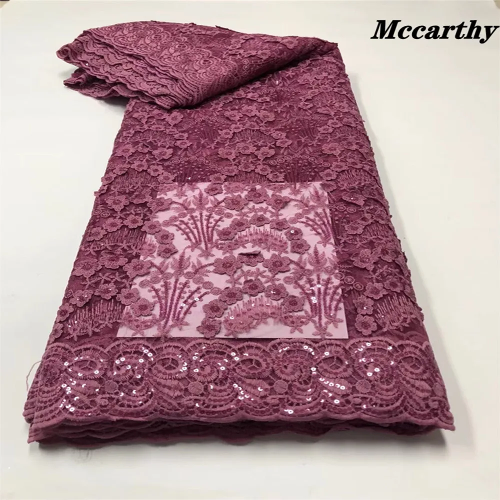 

African Lace Fabric 2021 High Quality French Mesh Lace Fabric With Sequins Nigerian Lace Fabrics For Wedding Dress