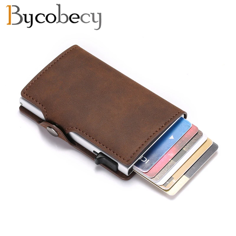 Bycobecy Rfid Блокировка кредитной идентификационной карточки мужской бумажник для