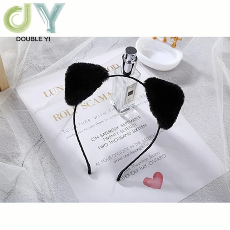 

black cat ears hairband children cute hairy hair accessories fall/winter ladies new triangle cute headdress