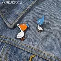 cartoon animal bird fish enamel pin brooch funny lapel clothes metal badge backpack hat cute women kids gift friends wholesale