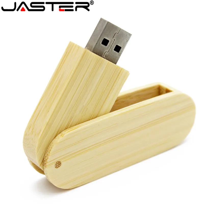 Деревянный бамбуковый USB флеш накопитель JASTER 2 0 4 ГБ 8 16 32 64 1 шт. бесплатный