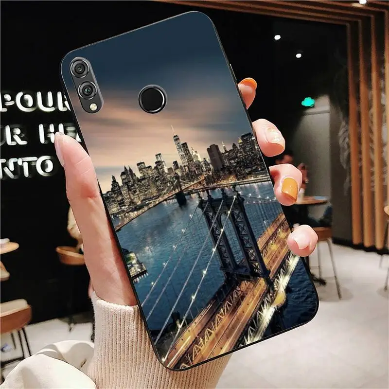 

YNDFCNB NYC NEW YORK city landscape Phone Case For Huawei Honor 7A 7C ru 5.7 8 8x 9 10 20lite 10i 20i Honor Play 6.3