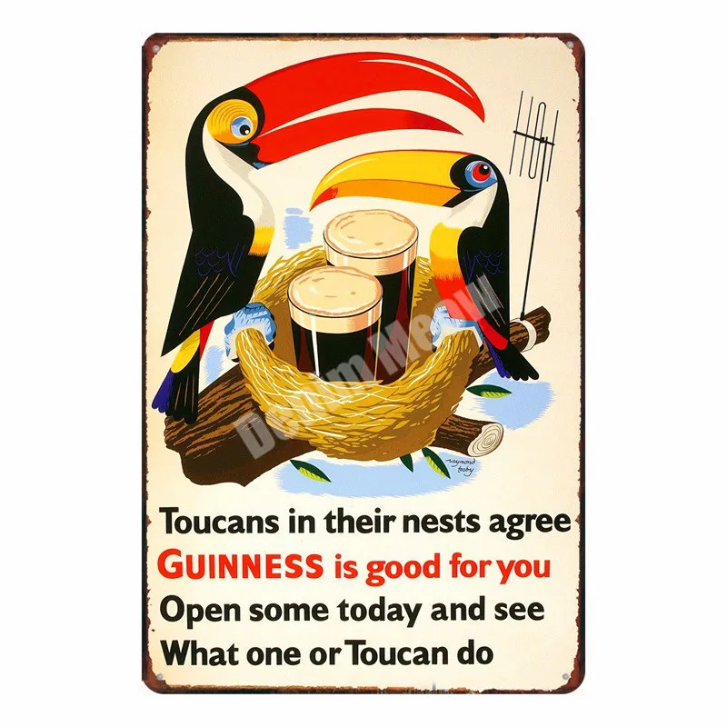 E Guinness хорошо для вас табличка металлическая пластина Бар Паб Клуб декоративный знак пиво плакат винтажный Декор Бар рекламный знак MN107 - Цвет: E
