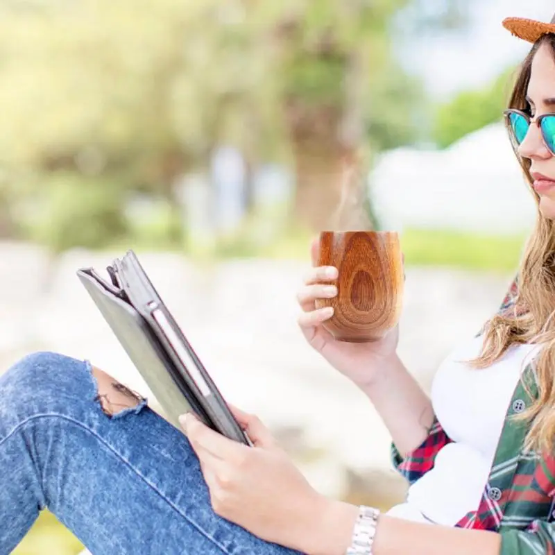 Классическая деревянная чашка натуральная Ручная работа Jujube большой живот пиво