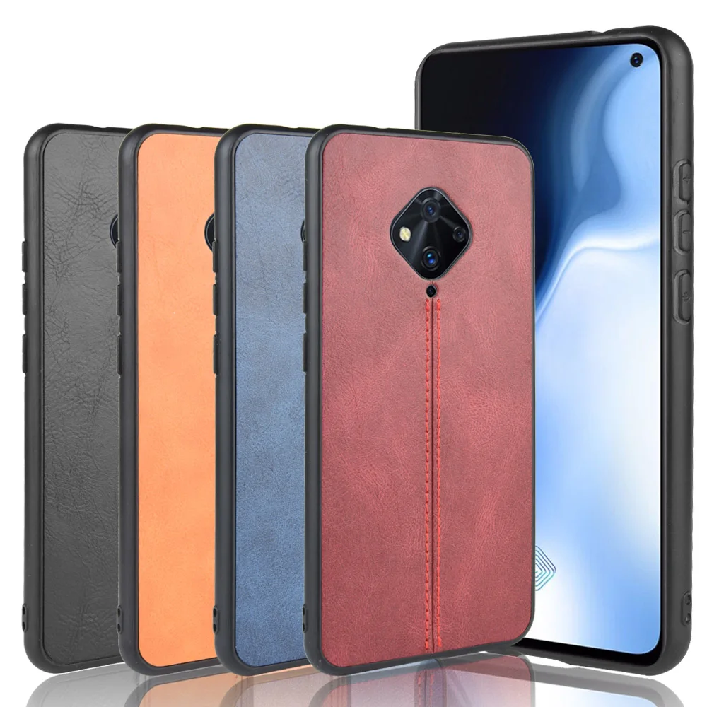 ДЛЯ vivo V17 чехол S1 Pro Чехол Мягкий Бампер роскошный из искусственной кожи телячья