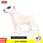 Фигурка экшн-собаки Oenux Классическая, британский бультерьер, большая модель питомца, коллекционная и развивающая Реалистичная милая игрушка для детей