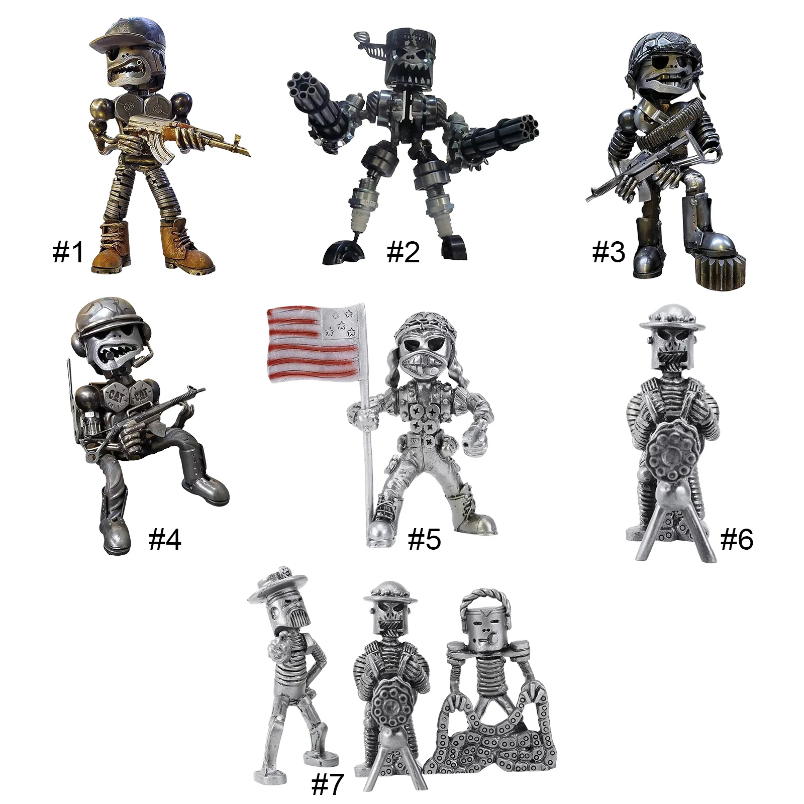 Робот-скульптура из смолы рециркуляция стоячий солдат искусство для дома офиса