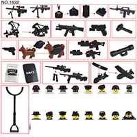 mini military special forces soldiers bricks figures swat guns weapons compatible armed building blocks kids toys