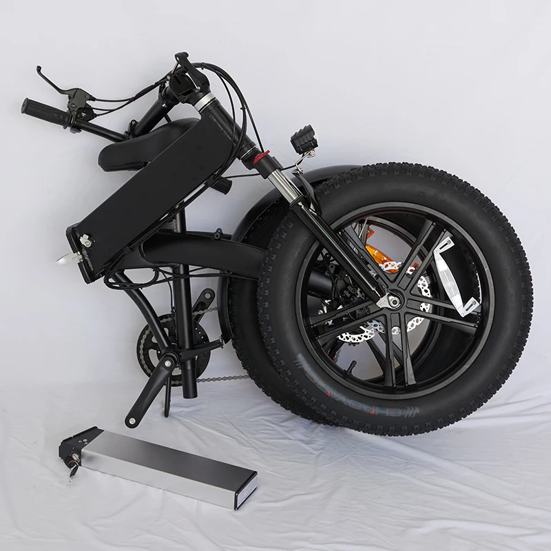 Billig 20 Zoll 4,0 Fett Reifen 48V 9,6 A 350W/500W Bürstenlosen Motor Folder Elektrische Fahrrad