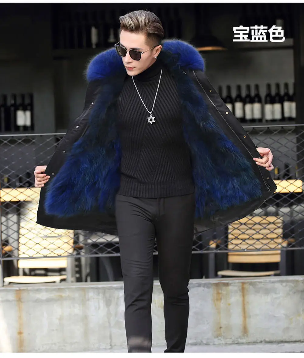 Мужское зимнее теплое пальто со съемной подкладкой и воротником-капюшоном |