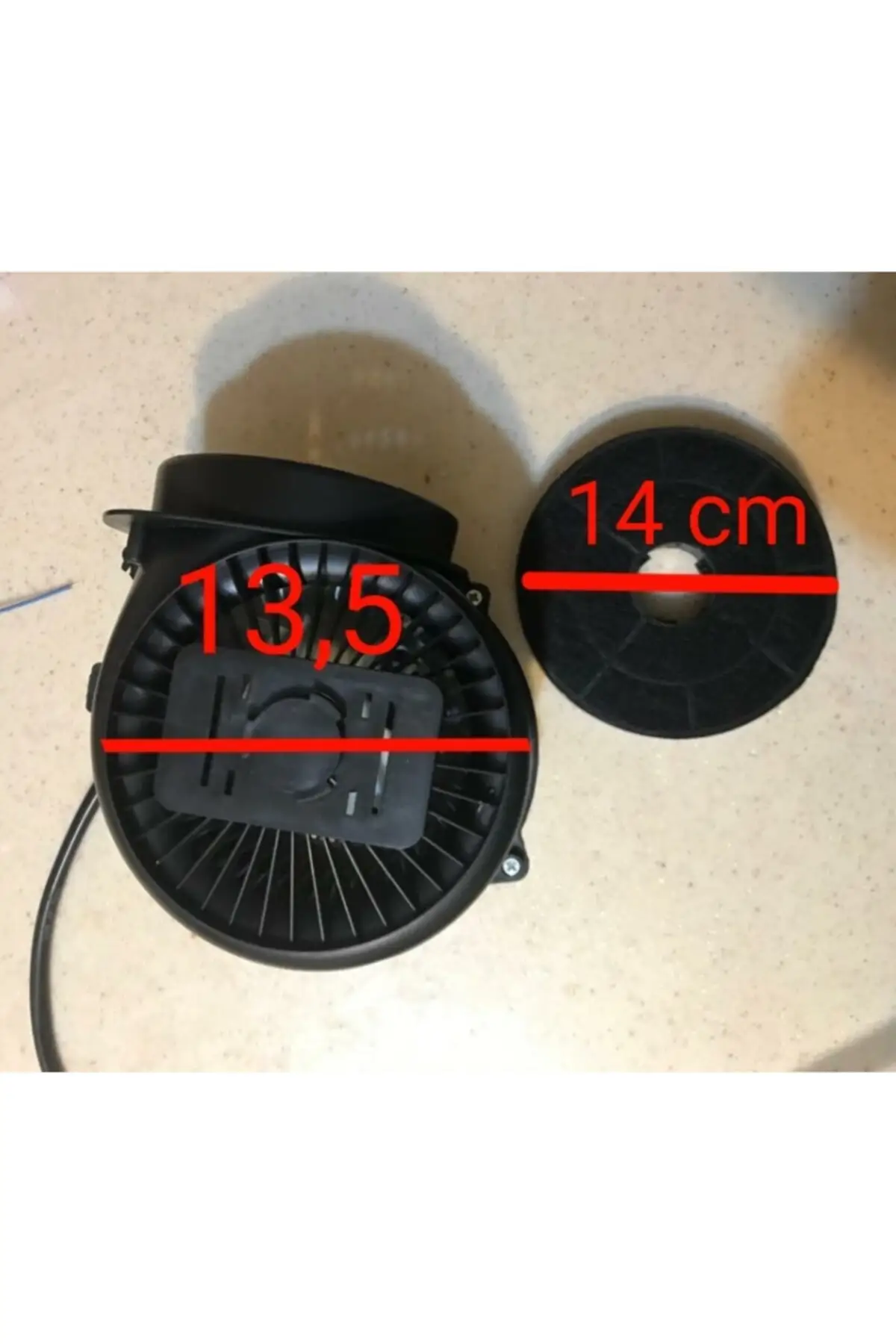 

MHK Parts Extractor Hood Chimney Use Carbon Filter 2 Pcs 14 Cm