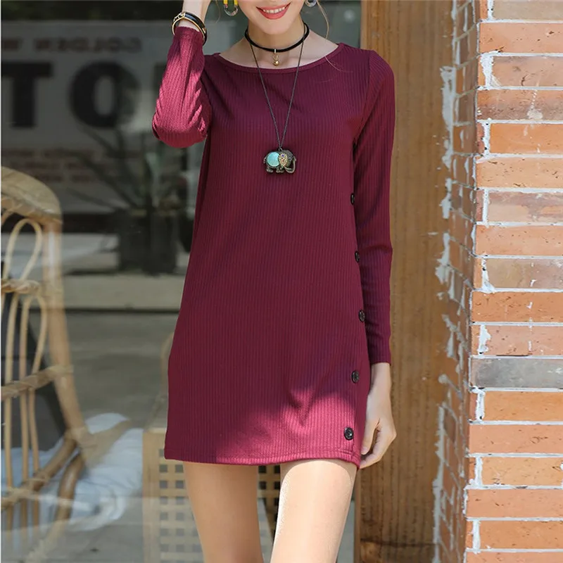 Женские свитера платья пуловеры новинка 2019 зимний теплый однотонный вязаный